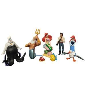 Disney The Little Mermaid Deluxe Figure Play Set 8 Pcs Collectible Figures